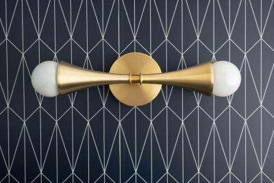 Vanity Light - Trumpet Shade - Brass Bathroom Light - Brass Vanity Light - Raw Brass - Retro Style - Art Deco Lighting