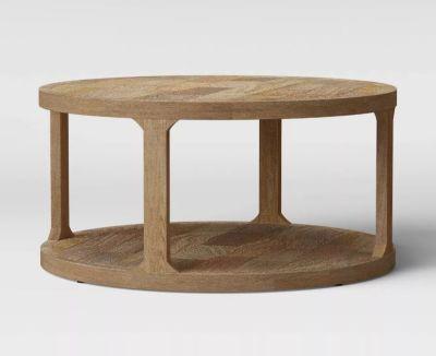 Castalia Round Natural Wood Coffee Table