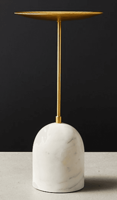 Numa Marble And Brass Candle Stand