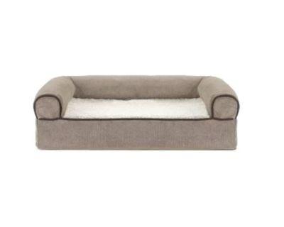 Medium Cream Bethany Soft Woven Orthopedic Dog Sofa