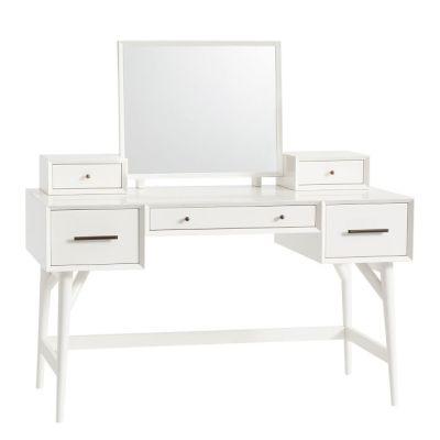 Mid-Century Vanity Desk Set - White