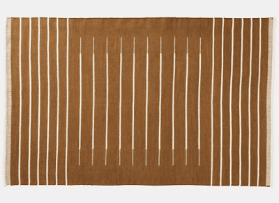 Copper with white stripe rug-8'x10'