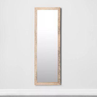 Carved Dot Natural Wood Floor Mirror - Opalhouse™
