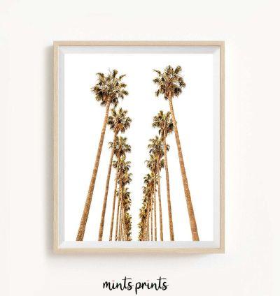 Vintage Hollywood Palm Trees Print