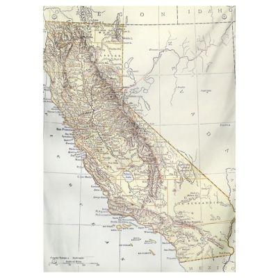California Map Tapestry Old State Atlas