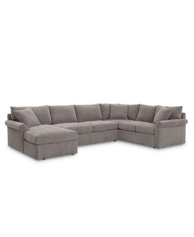 Wedport 3-Pc. Fabric Sofa Return Sectional Sofa with Chaise, Created for Macy's