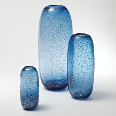 Stardust Blue Glass Table Vase Large Size