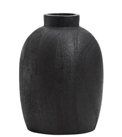 Black Mango Wood Vases