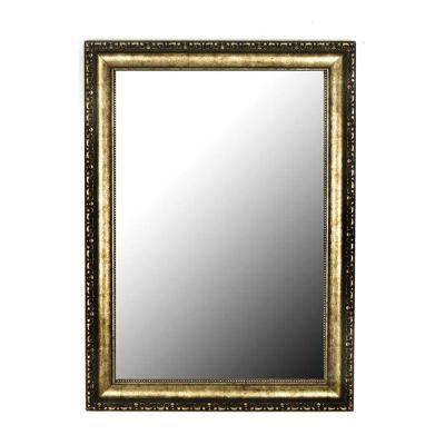Brodsky Beaded Silver Gold Traditional Accent Mirror
