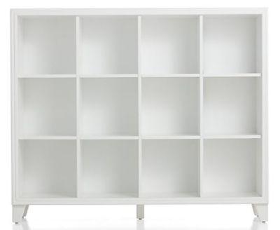 White 12-Cube Bookcase