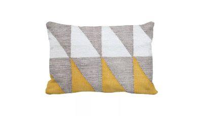 Color Blocked Geometric Lumbar Pillow No Insert-20"x12"