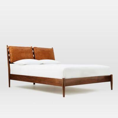Arne Bed Leather Cushions Bed-King