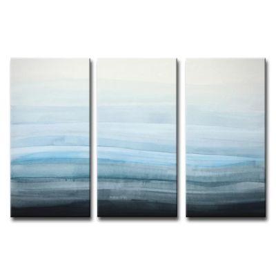 Coastal Mist by Norman Wyatt 3 Piece Wrapped Canvas Painting Print Set