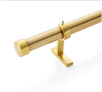 CB Brass End Cap Finial and Curtain Rod Set