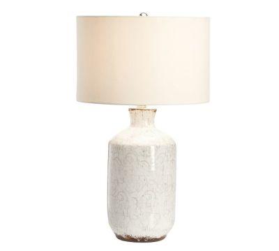 Bethany Ceramic 23.5&quot; Medium Table Lamp - Ivory with Moss Green