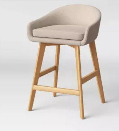 Anni Low Back Upholstered Counter Stool