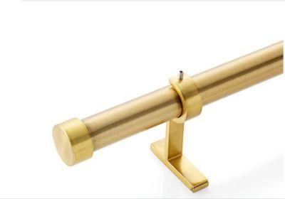 CB Brass End Cap Finial and Curtain Rod Set 48"-88"