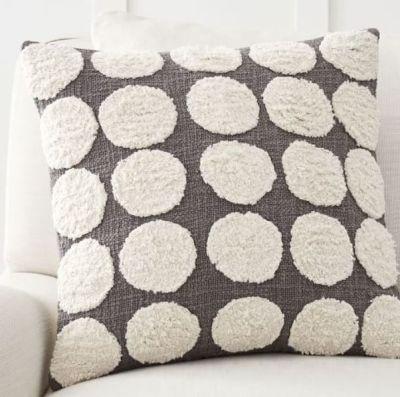 Gray Textured Dot Pillow Cover