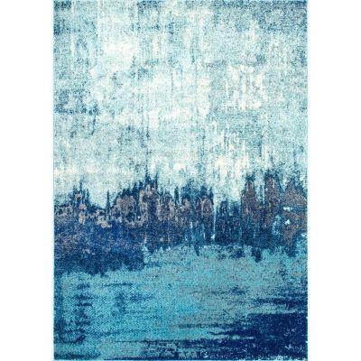 nuLOOM Contemporary Abstract Area Rug - 6' 7"  9' - Blue