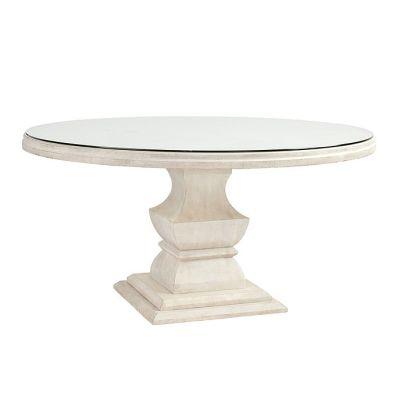 Andrews Pedestal Dining Table Glass Topper