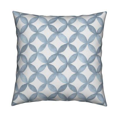 Diamond Linen Pillow Cover  Blue Pillow