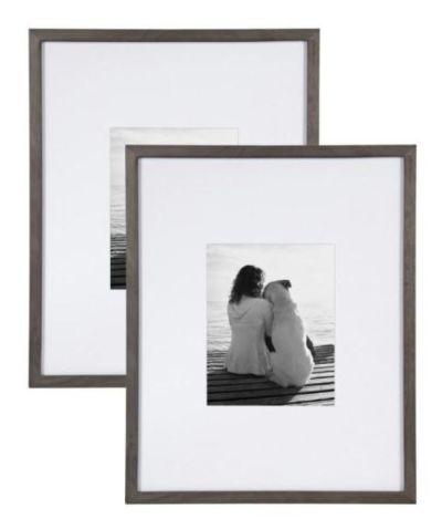 Gallery matted Gray Picture Frame