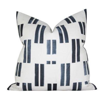 Pillow cover Tessa Navy geometric navy stripe