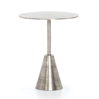 Frisco End Tables in Raw Antique Nickel
