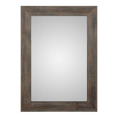 Rectangle Wood Accent Wall Mirror