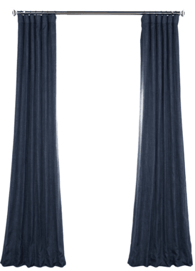 Faux Linen Single Panel Blackout Curtain