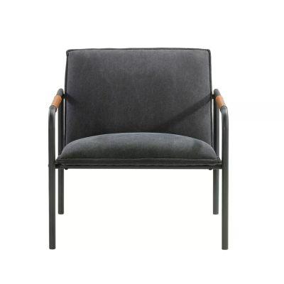 Sauder Boulevard Café Metal Lounge Chair Charcoal Gray