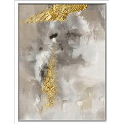 Cloudy in Gold Framed Graphic Art Print