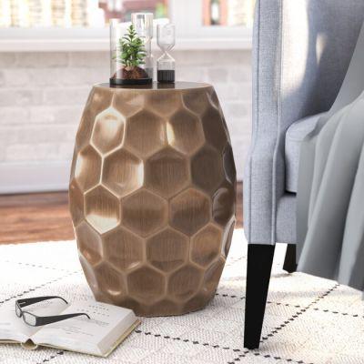 Faning Tall Drum End Table