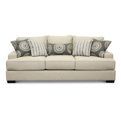 Casual Contemporary Flax Gray Sofa