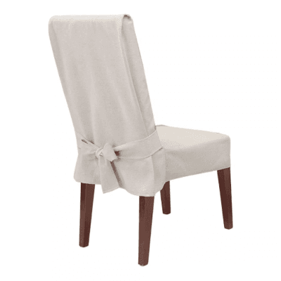 Farmhouse Basketweave Dining Room Chair Slipcover