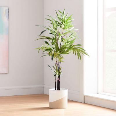 Faux Potted Green Fern Plant Tree