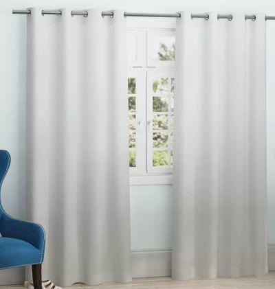 Bertrand Solid Semi Sheer Outdoor Grommet Curtain Panels