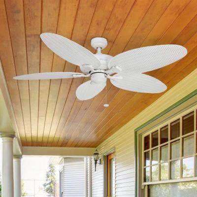 Honeywell Duvall Tropical Ceiling Fan, Five Wet Rated Wicker Blades, IndoorOutdoor, White 52Inch