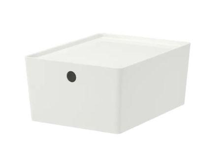 KUGGIS Box with lid, white