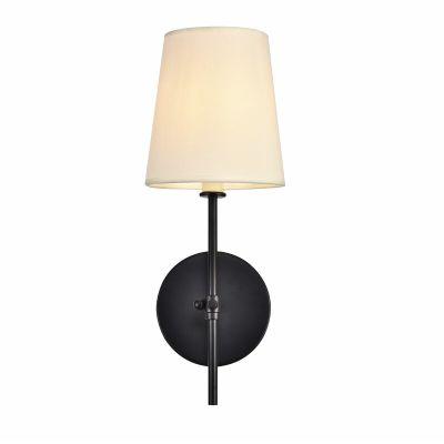 Saxon 1 - Light Dimmable Black Armed Sconce