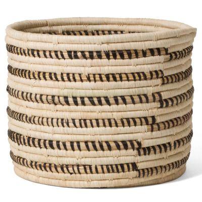 Kazi Striped Black Natural Storage Basket I