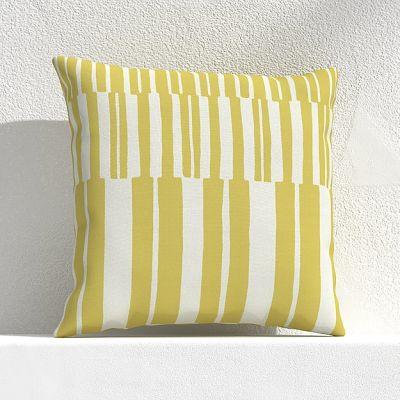 Striped Lines Bamboo Outdoor Pillow