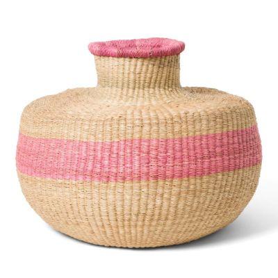 Striped Soft Pink Grass Pot