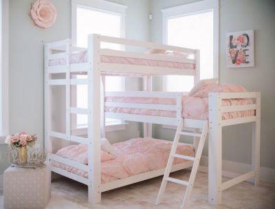 Sydney L-Shaped Triple Bunk Bed in White