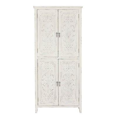 Home Meridian White Tall Pantry Cabinet