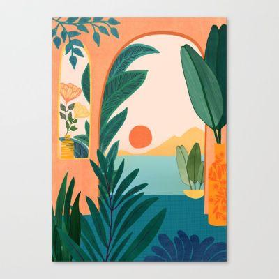 Tropical Evening Canvas Print
