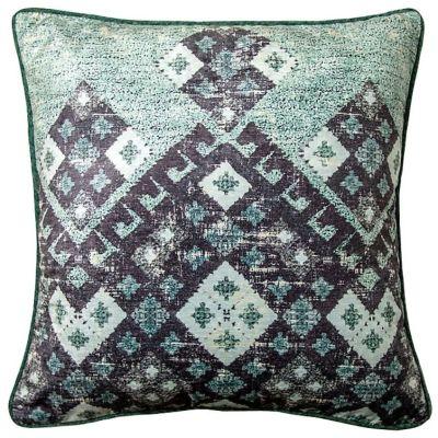 Rekha Square Throw Pillow in Teal With Insert -20"x20"
