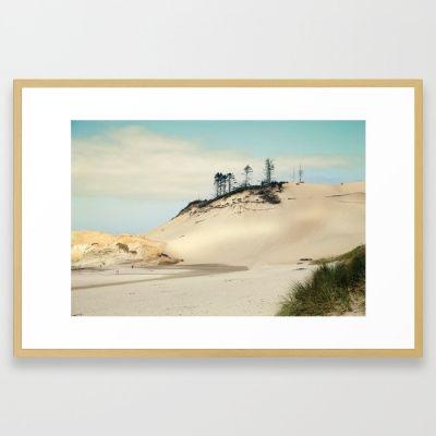 beach dunes Framed Art Print with Frame 24"x36"