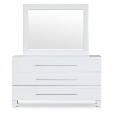 Midtown White Dresser & Mirror