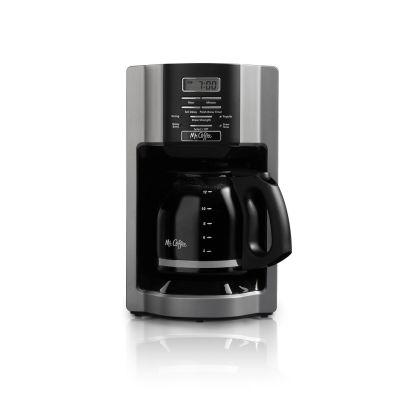 Mr  Coffee 12 Cup Automatic Drip Coffee Maker  BlackSilve